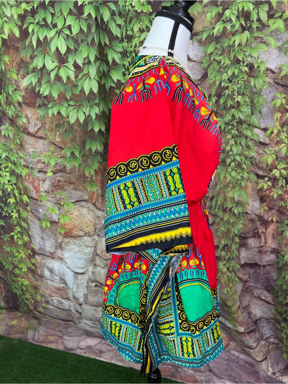 VINTAGE MAMA & PAPA Minidress/Dashiki, One Size - Picture 7 of 9